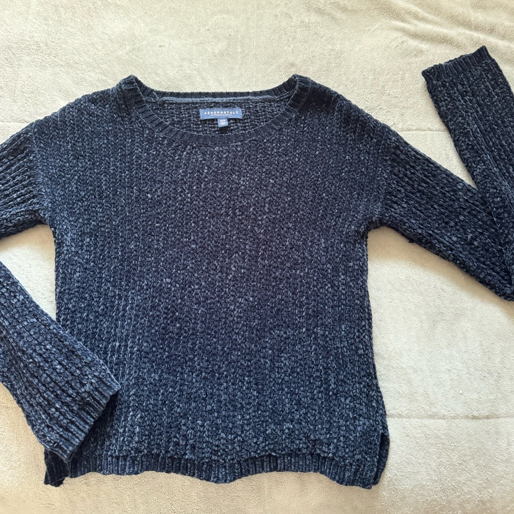 Aeropostale Navy Blue Crew Neck Sweater